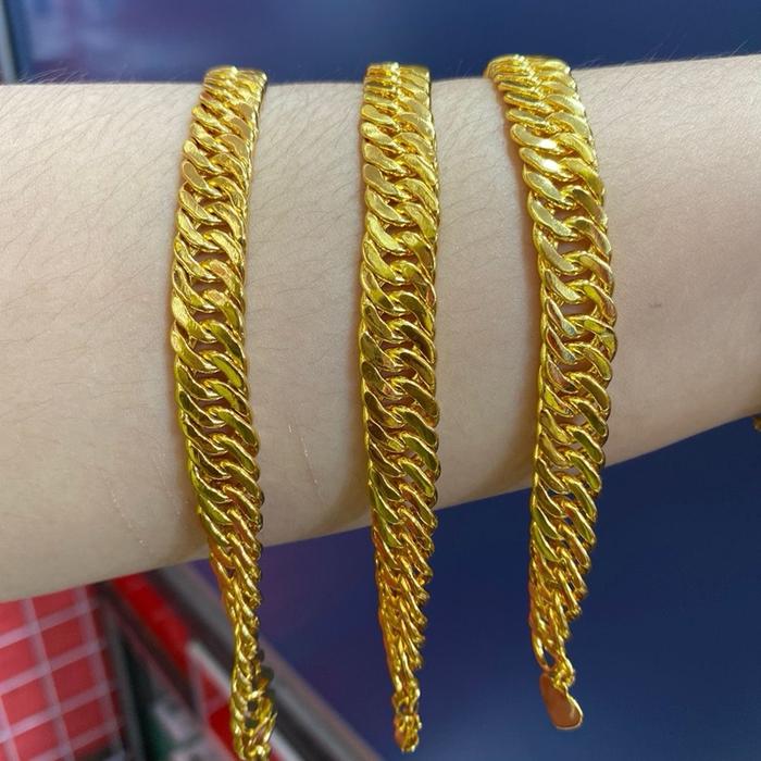 Gelang Emas Crum Kristal Asli Aceh Persis Emas Asli