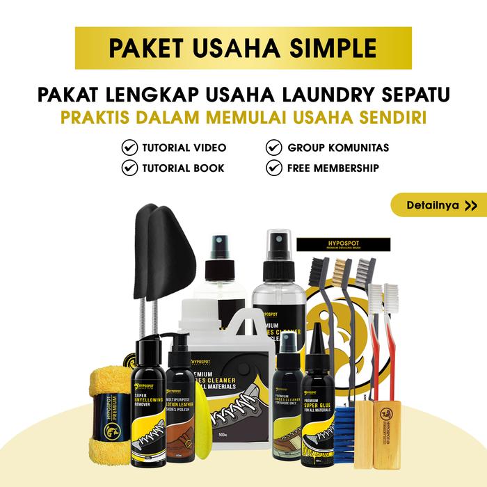 Hypospot Paket Lengkap Usaha Laundry Sepatu Simple - Cuci Sepatu Pembersih dan Pemutih Sneakers Clea