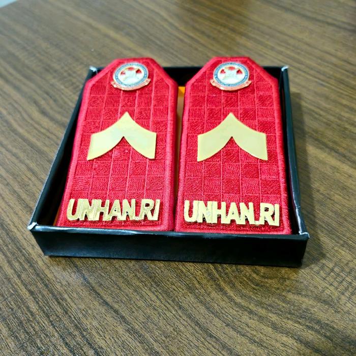 Pangkat kopral Unhan Ri Merah bordir premium