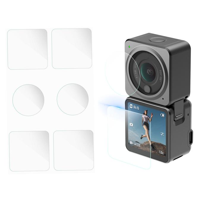 2Set 9H Tampilan Layar Kekerasan Tinggi + Lensa HD Pelindung Kaca