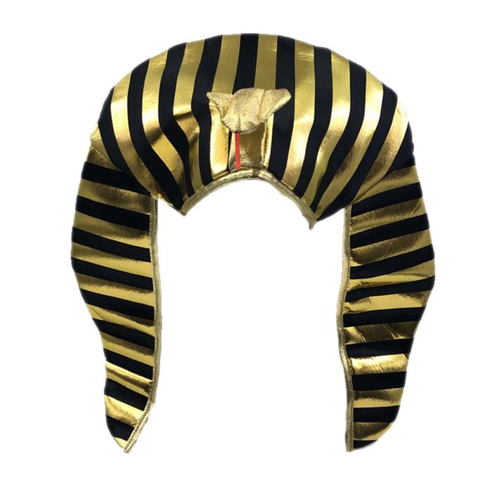 Egyptian Pharaoh Costume Pharaoh Hat King Headpiece Gold-Plated Cobra
