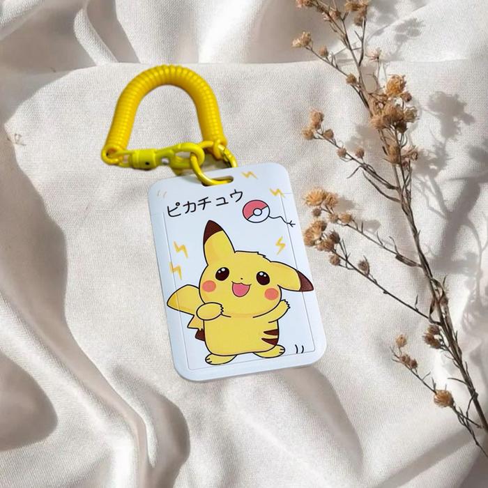 Card Holder karakter Pikachu untuk ID Card / PC / Flazz dengan Desain Lucu dan Praktis