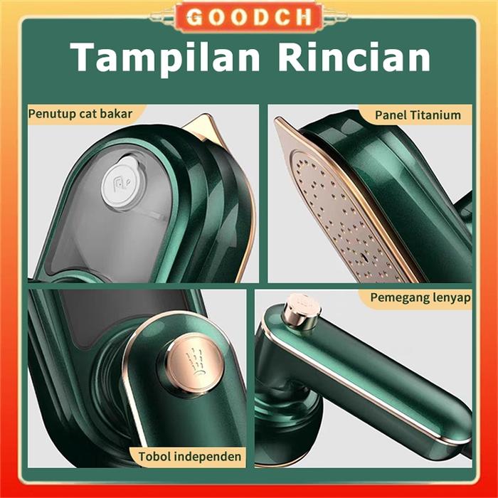 GOODCH Setrika Listrik Portable Genggam Uap Mesin Setrika Pakaian Hemat Energi USB Rechargeable Desa