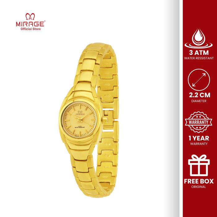 Mirage Watch - Jam Tangan Analog Mewah Wanita Klasik Vintage Gold Anti Air TS 612 L