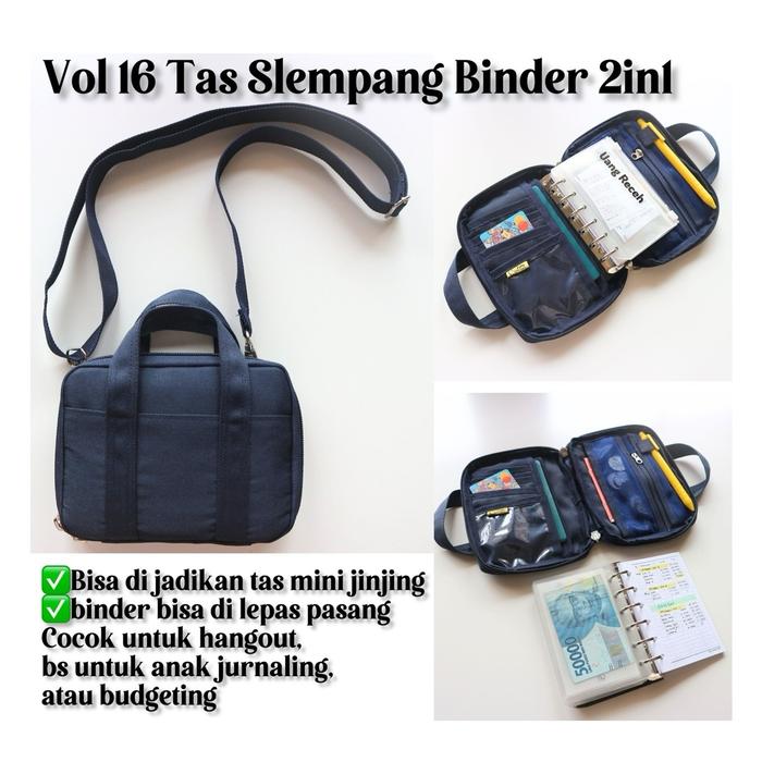 Vol 16 Tas Selempang Binder 2in1 Yumeproject Binder Multifungsi Binder Budgeting Nabung Target Binde
