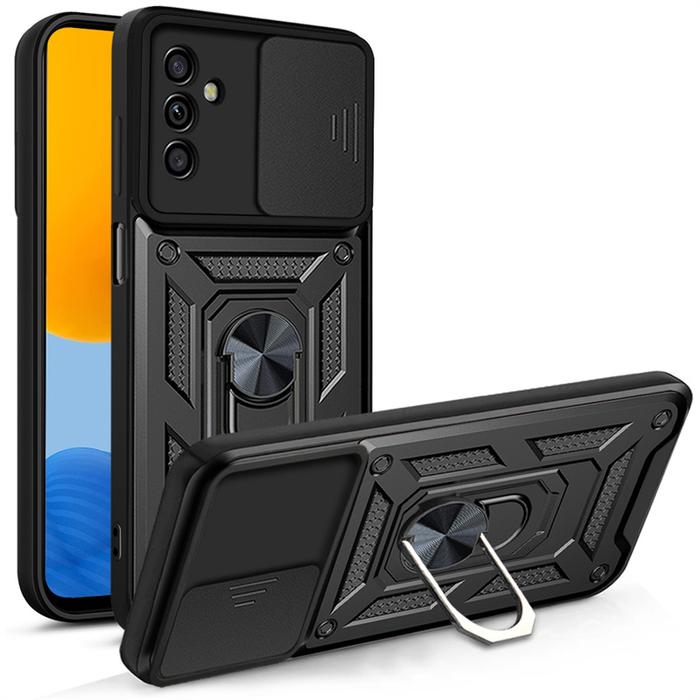 For Samsung Galaxy M52 5G Case Metal Magnetic Ring Back Cover For