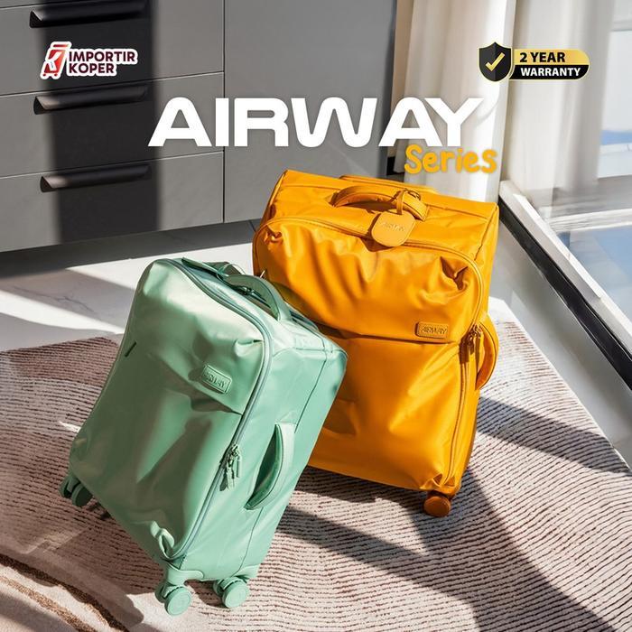 Importir Koper Airway One Pocket Series 20 Inch Kabin Kain Nylon Premium Suitcase Travel Business