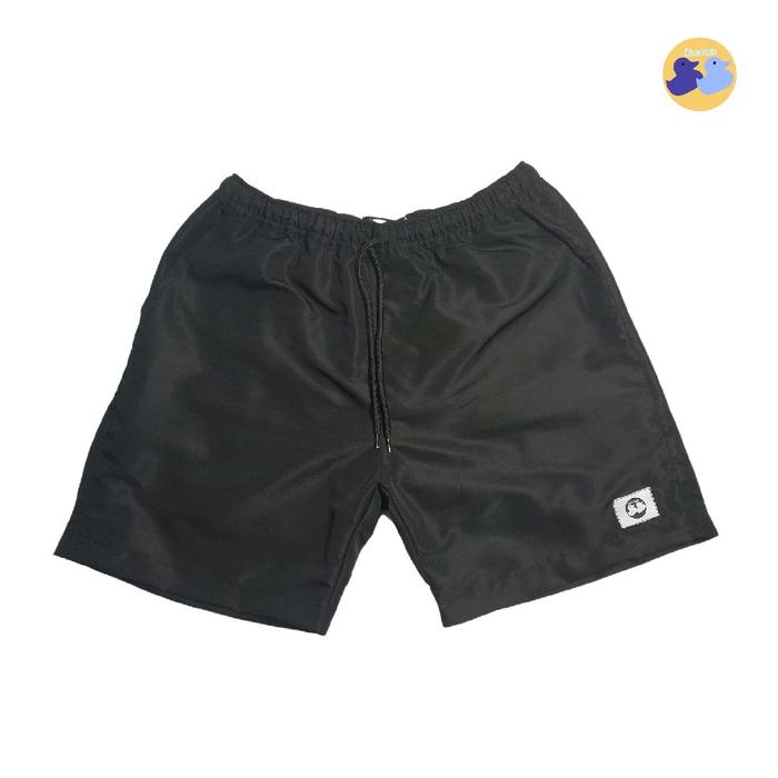 Charism Broadshort Clasic Black - Celana Pendek Parasut Hitam Distro