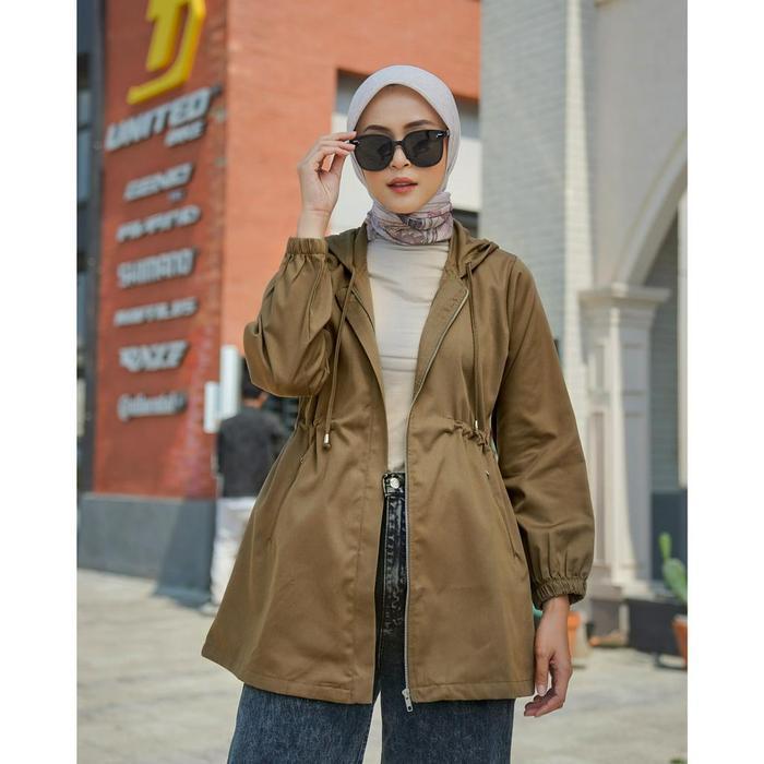 Geulis.Id Jaket Parka Basic Color / Jaket Wanita