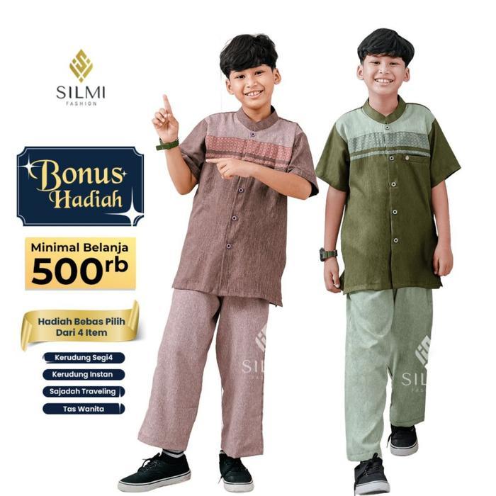 Baju Muslim Sarimbit Couple Pasangan Seragam Keluarga Lebaran 2025 Silmi Indira terlaris