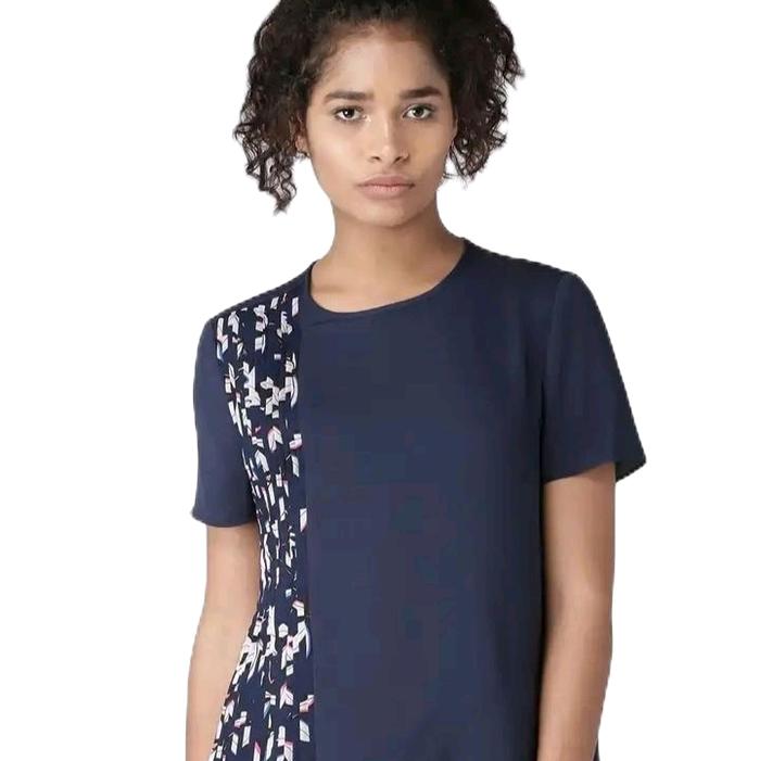 Tommy Hilfiger Blouse Navy blue Top T-shirt Original Wanita Hitam Atasan Baju Pendek Basic Kaos Polo