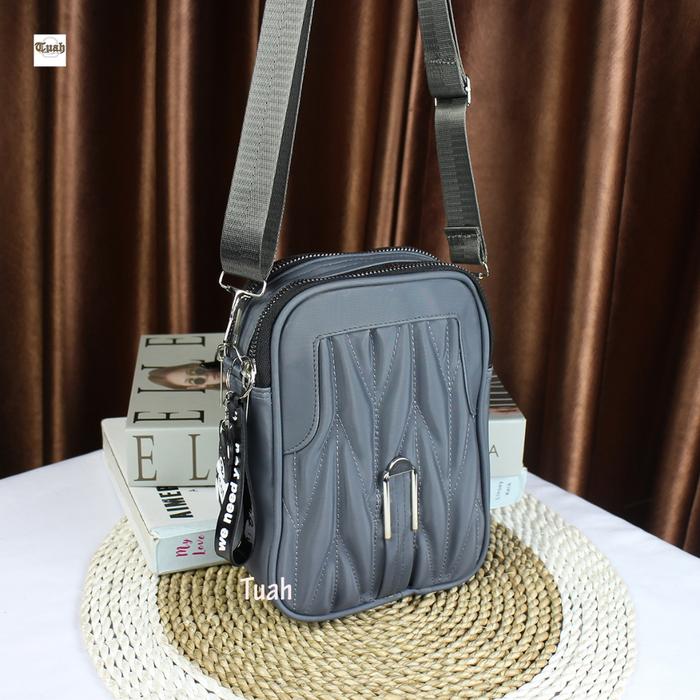 TUAH SLIMBAGS HARGA GROSIR / SL Chibao Pouch HP 2 Ruang New Bordir Series IW - 117 /Slingphone Wanit