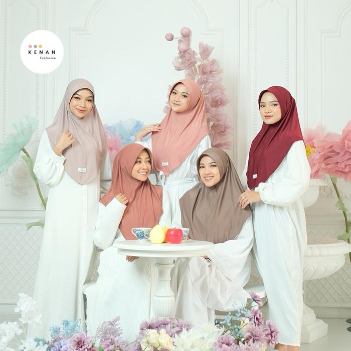 KENAN HIJAB ORI - LANA//HIJAB BERGO INSTAN PET BAHAN JERSEY //BERGO UKURAN L Busa Kerudung Casual Pa