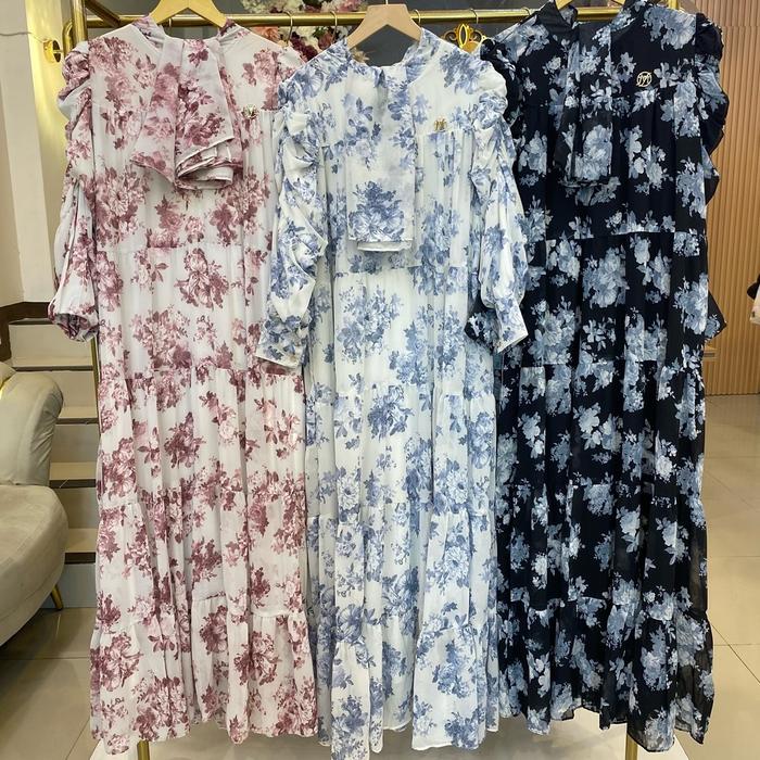 Gamis flowers set hijab collection my