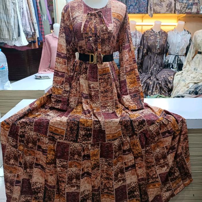 GAMIS MOTIF BUNGA BAHAN RAYON BY HANA COLLECTION