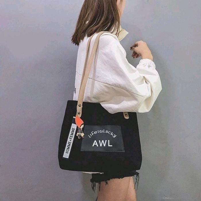 [ PROMO ] TAS TOTE BAG AML - TAS TOTE BAG WANITA TERBARU ELEGAN LUCU TERMURAH / [[ BISA BAYAR DITEMP