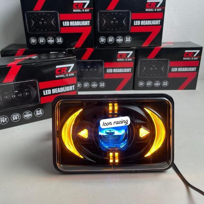 LAMPU BILED RX KING 2 MODE SENJA CR7 MODEL KOTAK 4X6 INCH BILED RXK GL100 GL MAX HONDA WIN