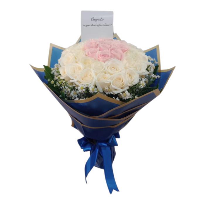 Buket Bunga Mawar Merah Mix Mawar Pink Asli Hadiah Ulang Tahun Bucket Hadiah Anniversary Kertas Buke