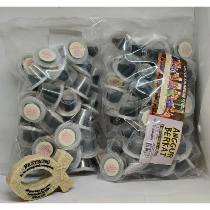 PREMIUM (READY) terjamin ANGGUR PERJAMUAN  BERKAT CUP+HOSTI AYAT PERJAMUAN KUDUS terlaris