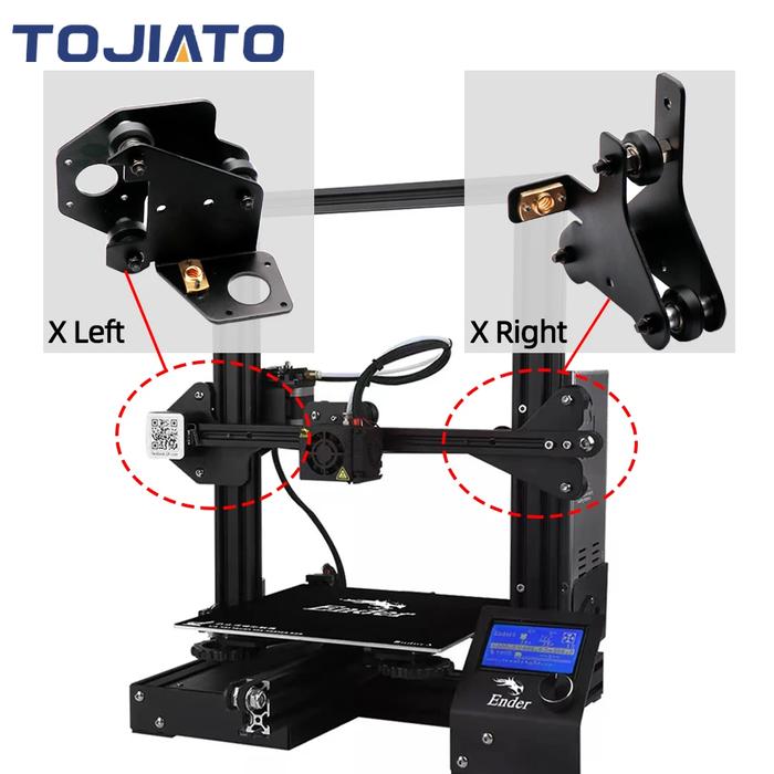 Ender3 CR-10 S4/S5 X Axis Motor Mount Aluminium Bracket Right/ Left X-Axis Front/Back Motor Mount Pl