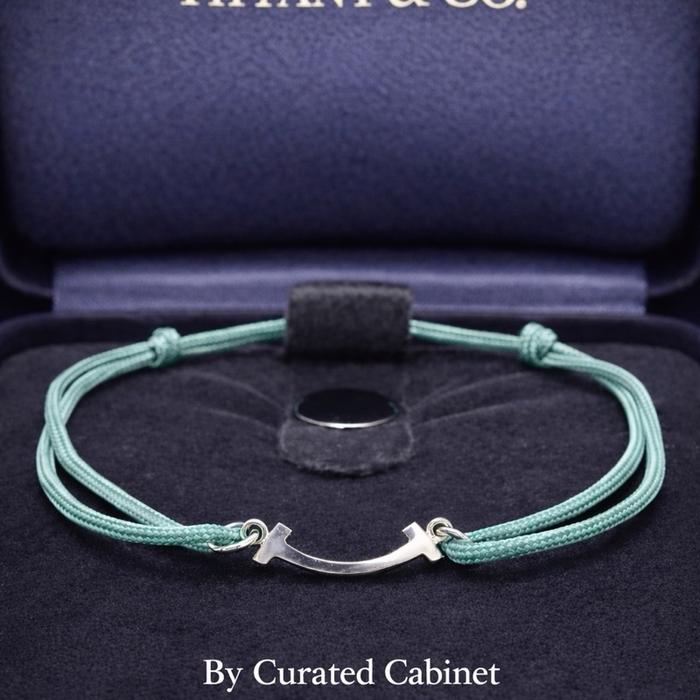 T Smile Tiffany n Co 18k WG Bracelet - Gelang T Smile 18k Emas Putih