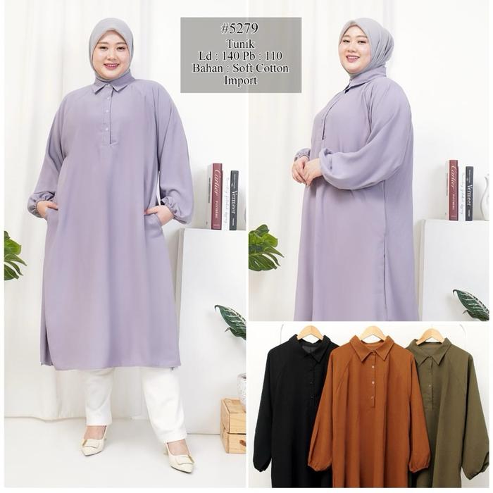 Long tunik bigsize ld 140cm tunik jumbo 9L ld 140cm Oversize