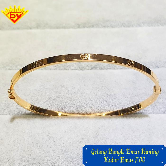 Gelang CTR Emas Kuning Polos Kadar Emas 700