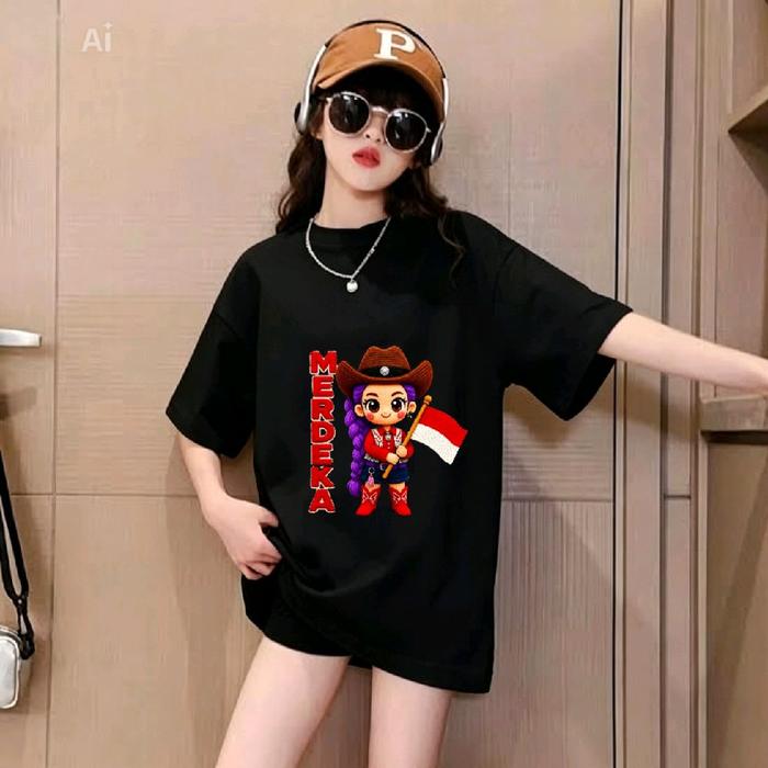 Baju Kaos Anak Premium Unisex Merdeka Kodian harga grosir (1 kodi)