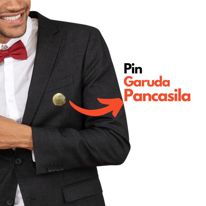 Pin Garuda Pancasila Bulat l Pin Garuda Paskibra | Pin Garuda untuk Kopyah / Topi / Jas / Baju