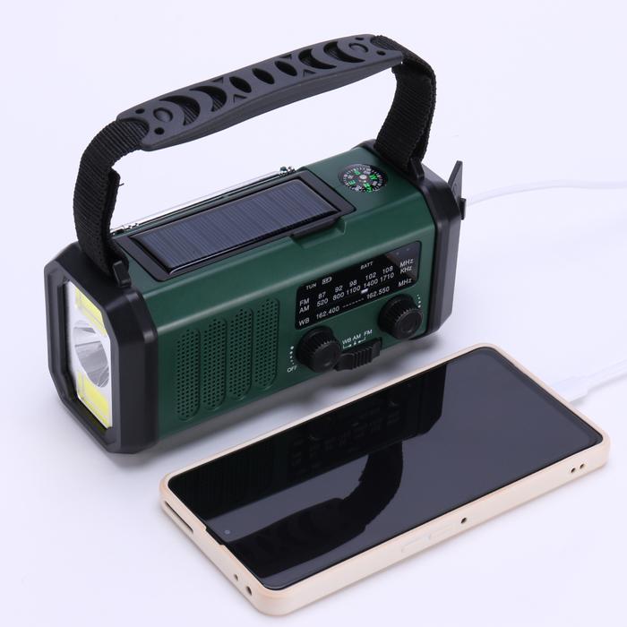 LED Portable Radio AM/FM/WB 10000mAh Solar Radio Charger Flashlight