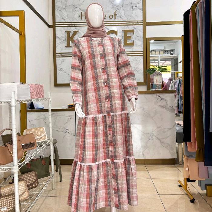 Dress motif bahan katun doby premium