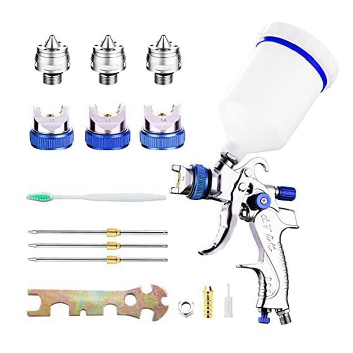 Hvlp Paint Spray Set 1.4Mm 1.7Mm 2.0Mm Metal Nozzle Cars Painting