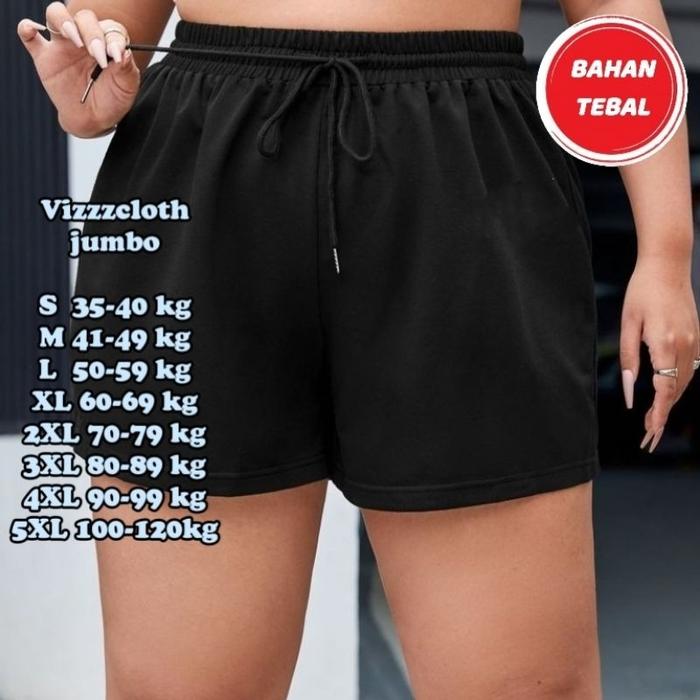 Hotpants Celana Pendek Wanita Polos Jumbo BigSize Celana Wanita Daily ShortPants Size S M L XL 2XL 3