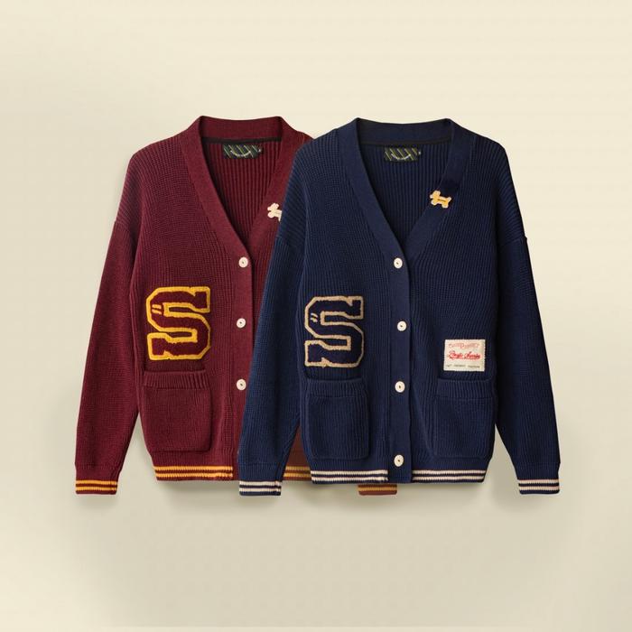 Pacific Sunrise The Letterman 100% Cotton Knit Cardigan College Varsity
