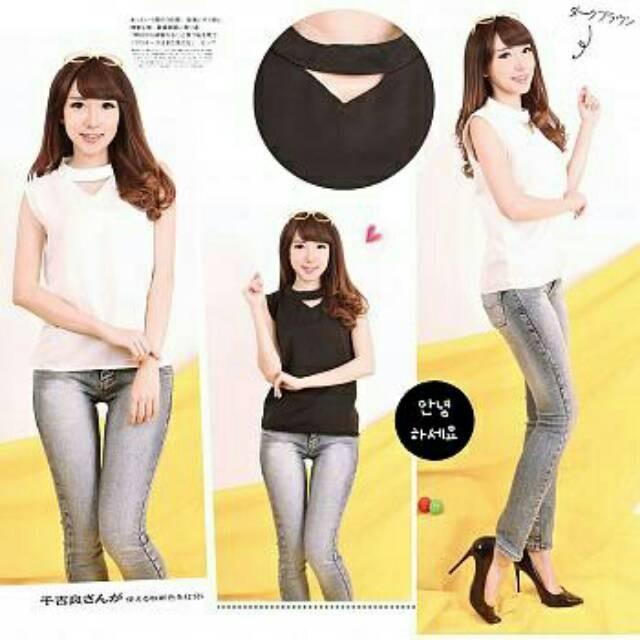 Ms(COD) Remis top/ blouse wanita lengan pendek