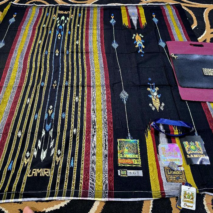 Sarung Sultan LAMIRI SGT S-90 Sutra Spunsilk Original - Lembut & Mewah Motif Timbul