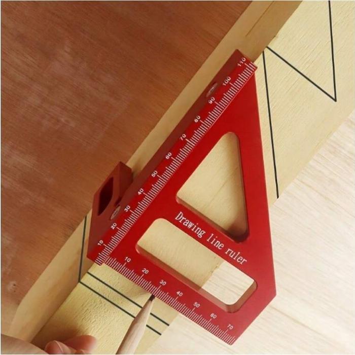 Grand Mall - Penggaris Siku Kayu | Multi Angle Ruler | Alat Ukur Pertukangan