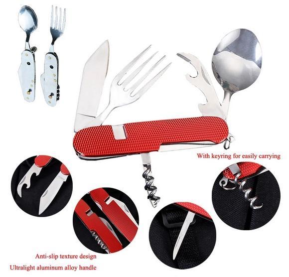 Eiger - SENDOK GARPU PISAU - ALAT MAKAN PORTABLE Peralatan Stainless Kitchenware
