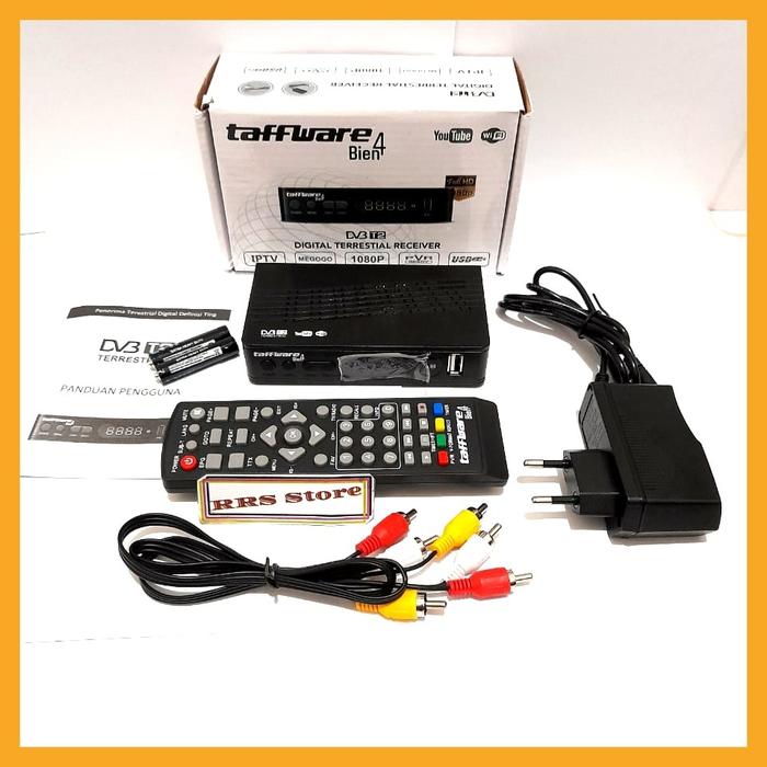 Taffware Bien4 Digital Satellite TV Tuner Box H.264 1080P DVB-T2 TV Box ini dapat menangkap sinyal s