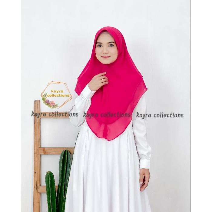 khimar mini 2Layer ceruti babydoll premium Ceruty Jilbab Muslim