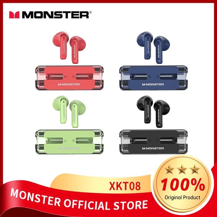 Monster Original XKT08 TWS Earphones Wireless Bluetooth 5.3 HiFi