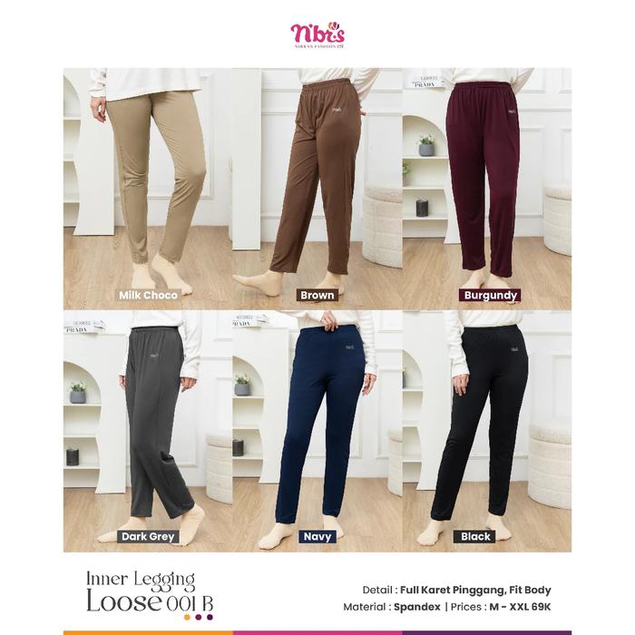 LEGGING 6 WARNA / LEGING MERK NIBRAS LOOSE 001 B | LEGING NYAMAN LEGING LEGGING WARNA HITAM LEGGING 