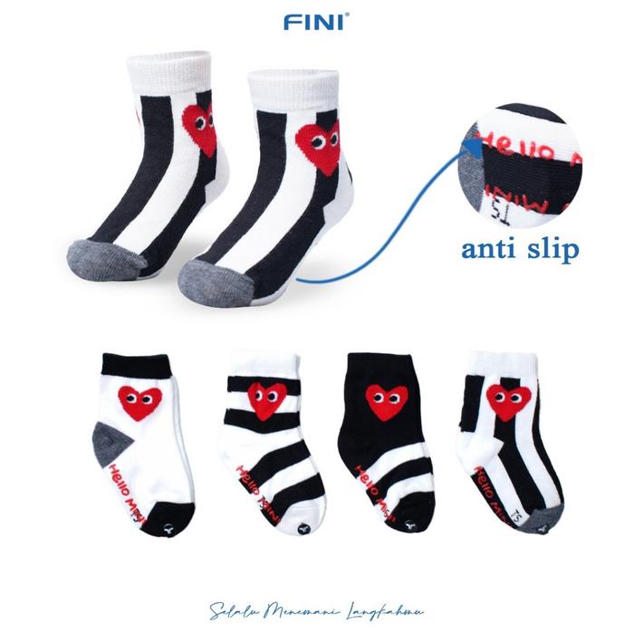 FINI, KAOS KAKI ANAK LAKI-LAKI PEREMPUAN MOTIF CDG, SIZE S M L, PANJANG SEBETIS, 9146 TERMURAH BEST 