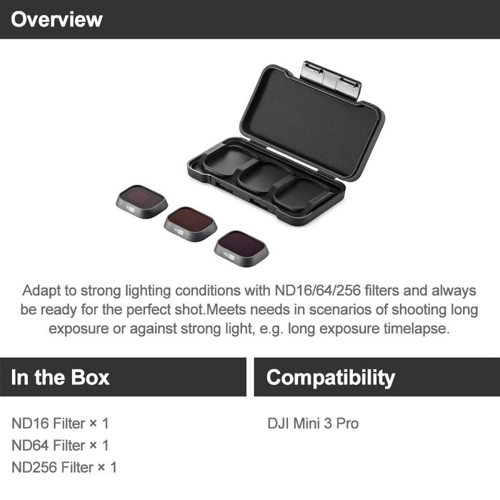 DJI Mini 3 Pro ND Filters Set 16/64/256 Accessories Original Mavic