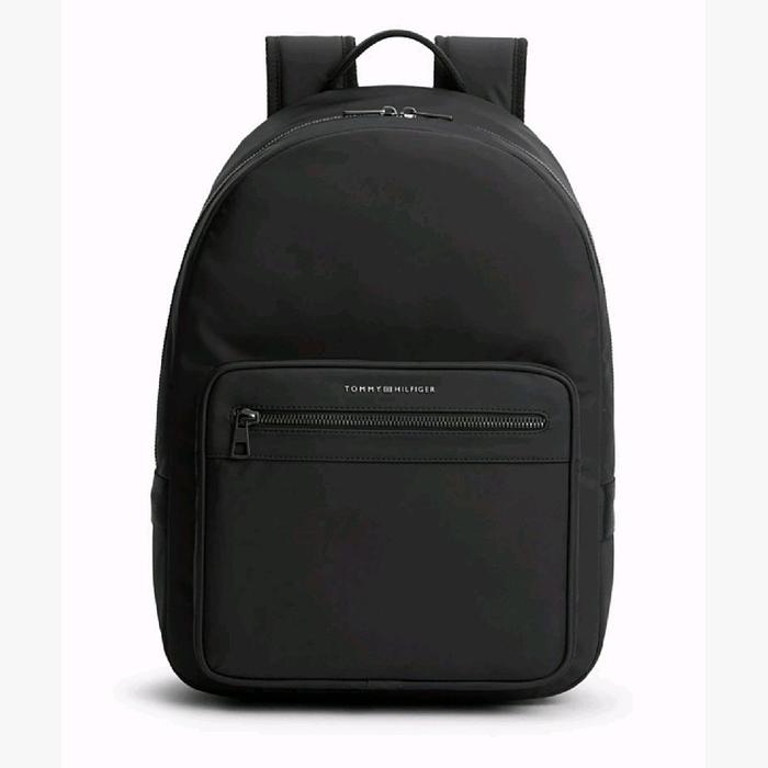 Tommy Hilfiger Metal Logo Dome Backpack / Tas Ransel / Black