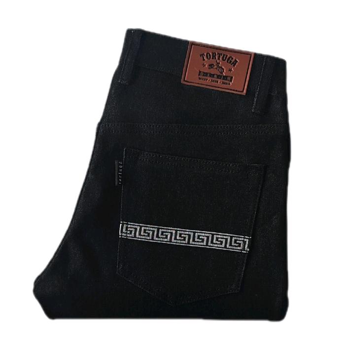 Celana Denim Black Indigo 14 oz Accent Selvedg
