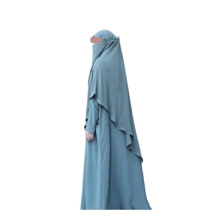 Ditsy Baju Model WAAFA ABAYA Warna DEEP LICHEN Size S Dress Syari
