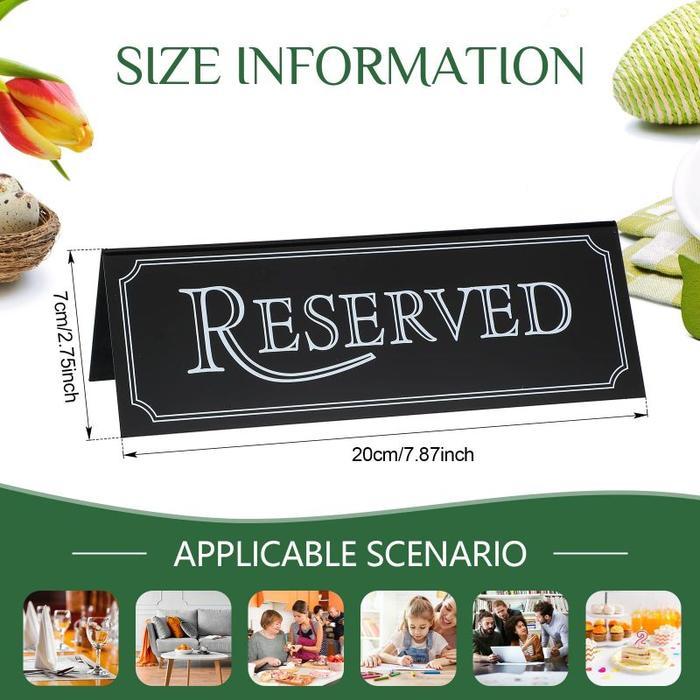 Papan Meja Reserved Akrilik Hotel Restaurant Reserved Table Sign