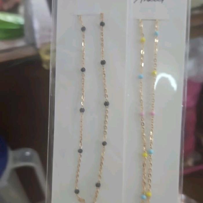 gelang kaki syahnaz nori lebar kolong besar paperclip emas asli 375
