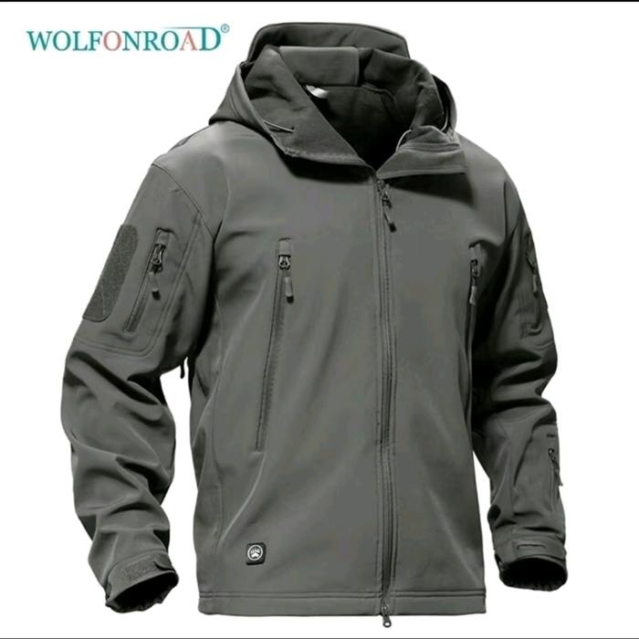 JAKET TAD TACTICAL WATERFOOP ORIGINAL Waterproof Tebal Outdoor Pria Parasut Hitam Army